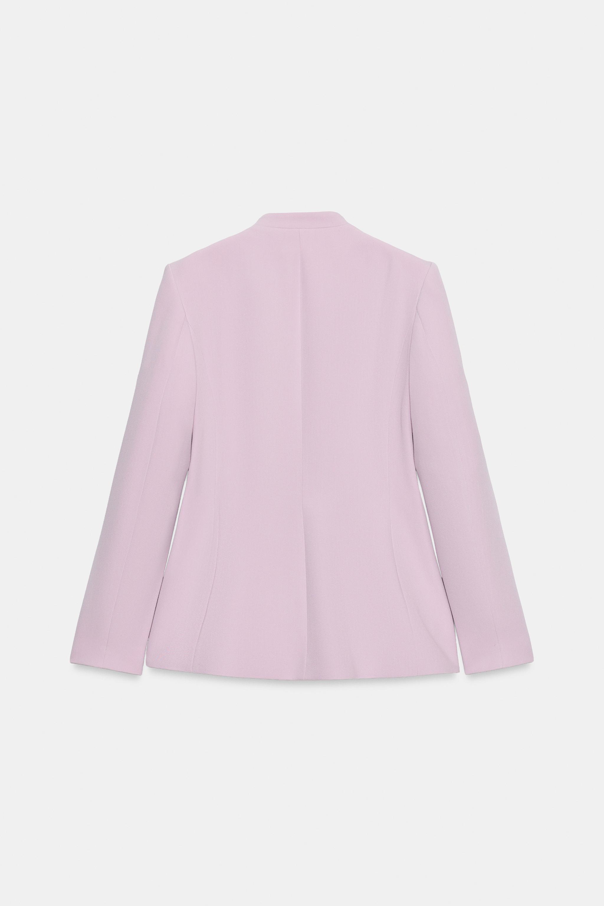 FITTED LACE SHOULDER PAD BLAZER